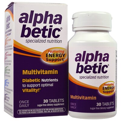 Alpha Betic, мультивитамины, 30 таблеток