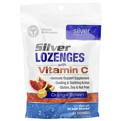 Silver Biotics®, срібні пастилки з вітаміном C, апельсиновий сплеск, 21 пастилка, 85 г
