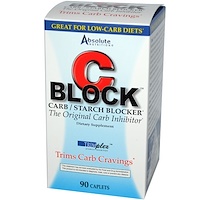 C Block, блокировщик крахмала и углеводов, 90 капсул - изображение