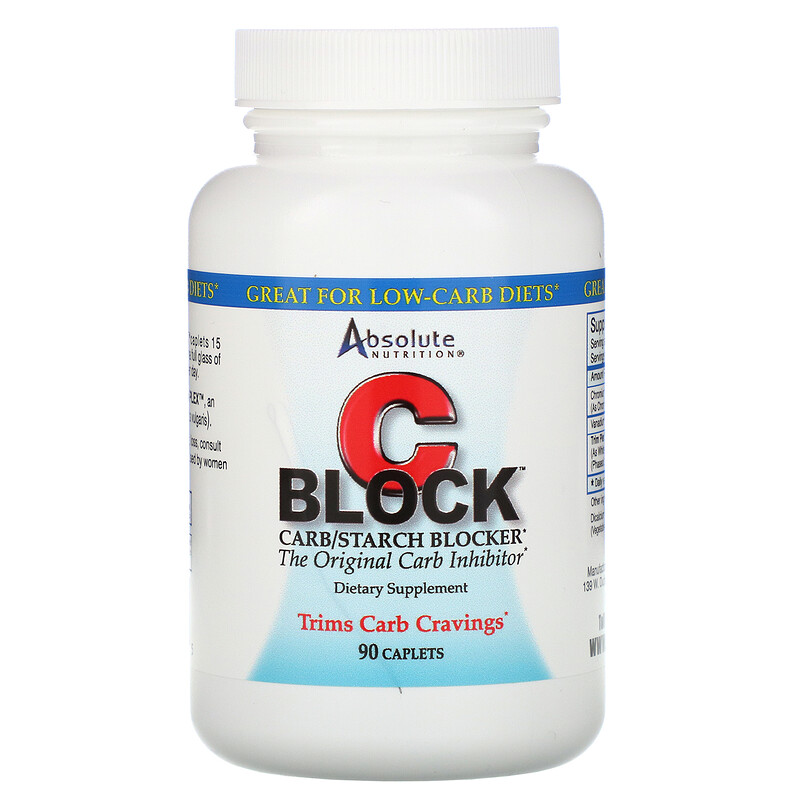 Absolute Nutrition, CBlock, Carb/Starch Blocker, 90 Caplets iHerb