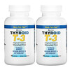 Absolute Nutrition, Thyroid T-3, fórmula original, 2 botellas, 60 cápsulas cada una