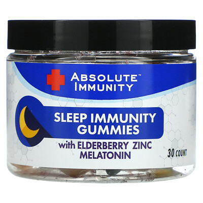 

Absolute Nutrition Absolute Immunity Sleep Immunity Gummies with Elderberry Zinc Melatonin 30 Gummies