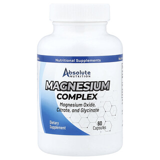 Absolute Nutrition, Complejo de magnesio, 60 cápsulas (250 mg por cápsula)