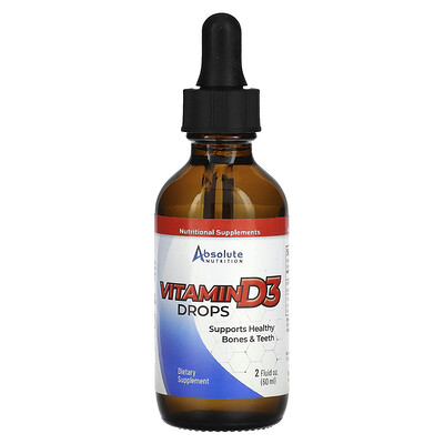 Absolute Nutrition, Vitamina D3 en gotas, 5000 UI, 60 ml (2 oz. líq.)