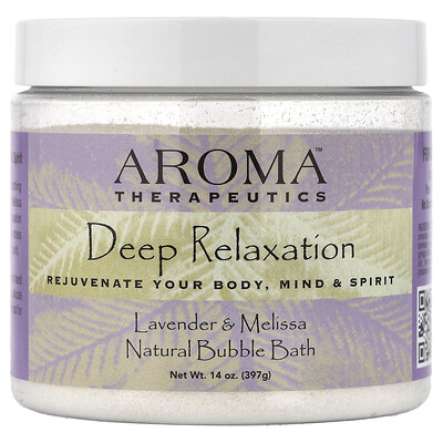 Abra Therapeutics, Natural Bubble Bath, Deep Relaxation, Lavender & Melissa, 14 oz (397 g)