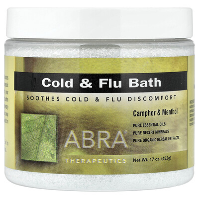 Product Image for Abra Therapeutics, Cold and Flu Bath, Camphor & Menthol, 17 oz (482 g)