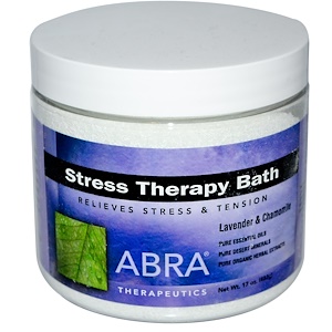Абра Терапьютикс, Stress Therapy Bath, Lavender & Chamomile, 17 oz (482g) отзывы
