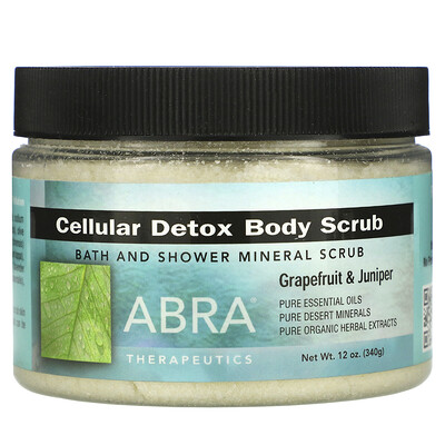 Abra Therapeutics Cellular Detox Body Scrub, Grapefruit & Juniper, 12 oz (340 g)