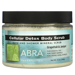 Abra Therapeutics, مقشر جسم للتخلص من السموم الخلوية، جريبفروت وعرعر، 12 أونصة (340 جم)