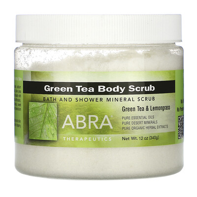 Abra Therapeutics Скраб для тела с зеленым чаем и лимонником, 283 г