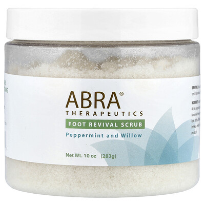 Product Image for Abra Therapeutics, Foot Revival Scrub, Peppermint and Willow, 10 oz (283 g)