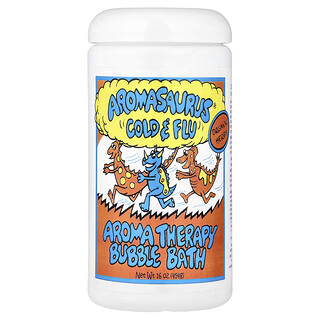 Abra Therapeutics, Aromasaurus® Cold & Flu, Aroma Therapy Bubble Bath For Children, 16 oz (454 g)