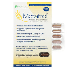 Metatrol®, екстракт ферментованих паростків пшениці, 60 вегетаріанських капсул