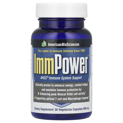 Product Image for American Biosciences, ImmPower AHCC , 500 mg, 30 Vegetarian Capsules