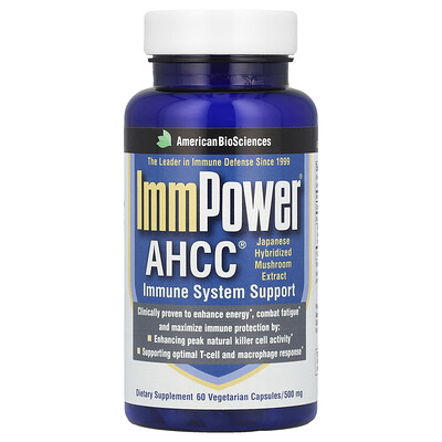 Product Image for American Biosciences, ImmPower AHCC , 500 mg, 60 Vegetarian Capsules