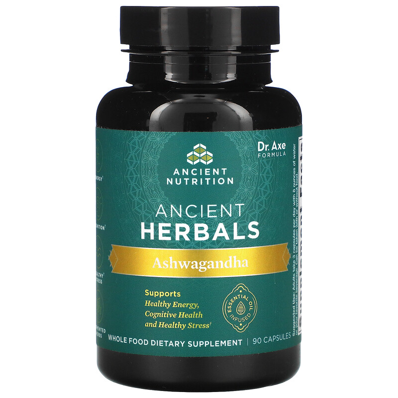 Dr. Axe / Ancient Nutrition, Fermented Ashwagandha, 90 Capsules - IHerb