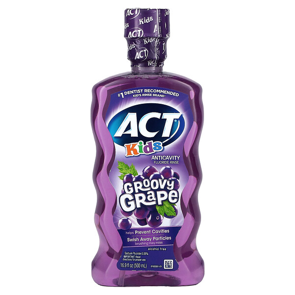 Act‏, Kid's, Anticavity Fluoride Rinse, Groovy Grape, 16.9 fl oz (500 ml)