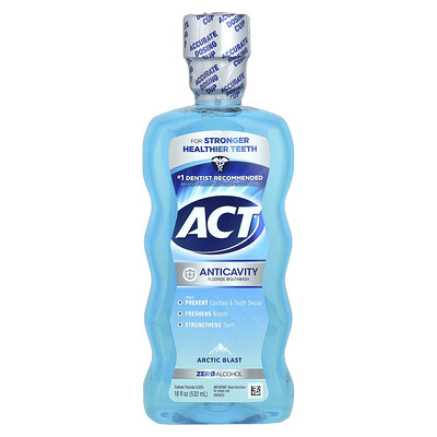 Act Anticavity Fluoride Mouthwash Alcohol Free Arctic Blast 18 fl oz (532 ml)