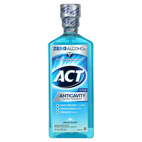 Act‏, Anticavity Fluoride Mouthwash, Arctic Blast, 18 fl oz (532 ml)