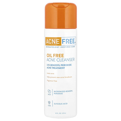 Product Image for ACNE FREE, Oil Free Acne Cleanser, Acne Treatment, Fragrance-Free, 8 fl oz (237 ml)