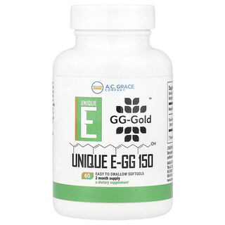 A.C. Grace Company, UNIQUE E-GG 150, 150 mg, 60 Yutulması Kolay Yumuşak Jel