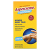 Aspercreme, Обезболивающий крем с 4% лидокаином, максимальная сила действия, без отдушек, 121 г (4,3 унции)