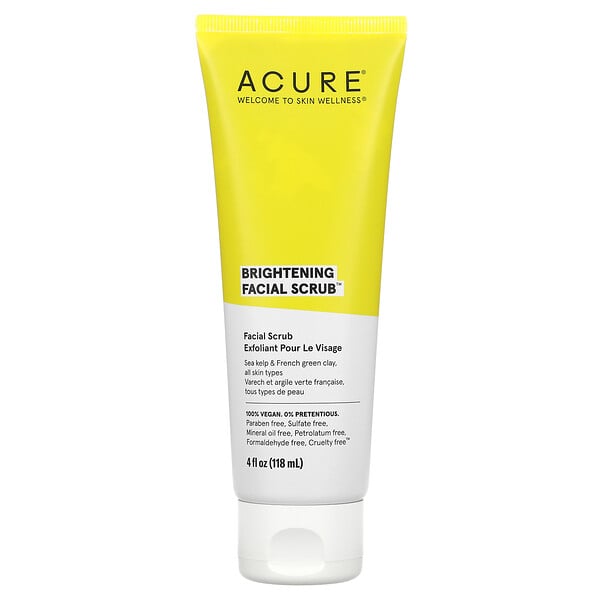 Acure‏, Brightening Facial Scrub, 4 fl oz (118 ml)