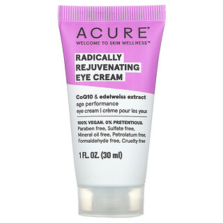 Acure, Radically Rejuvenating Eye Cream, radikal verjüngende Augencreme, 30 ml (1 fl. oz.)
