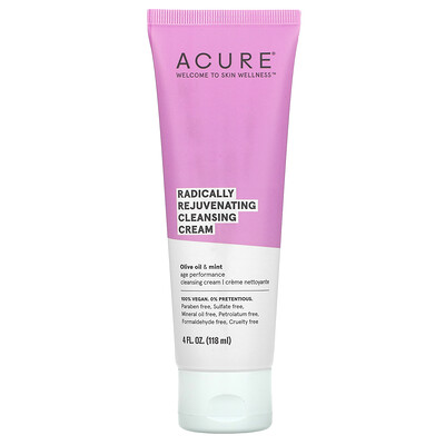 Купить Acure Radically Rejuvenating Cleansing Cream, 4 fl oz (118 ml)