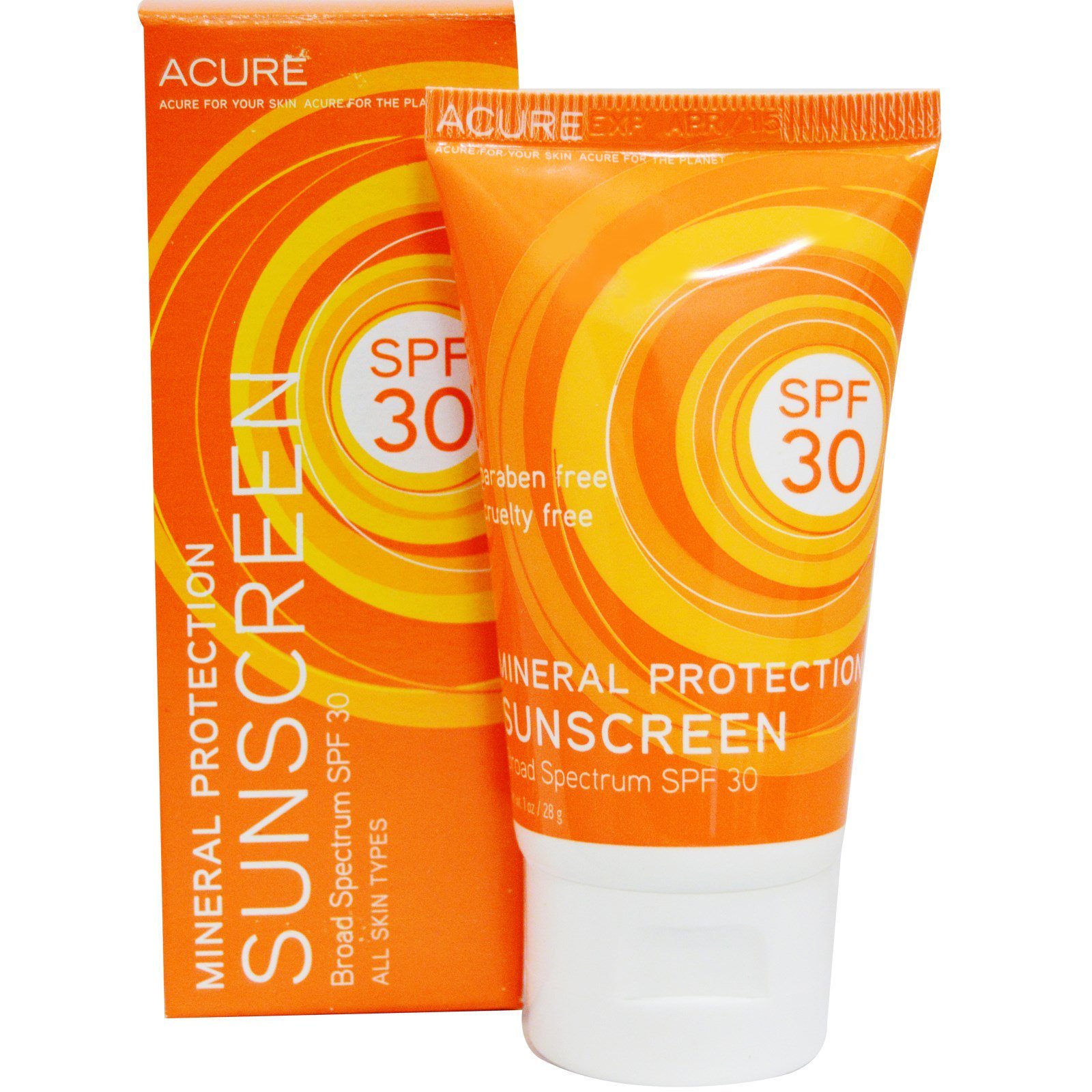 Acure, Mineral Protection Sunscreen, SPF 30, 1 oz (28 g) - iHerb