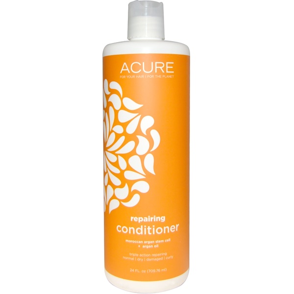 Acure, Condicionador Reparador, Célula Tronco de Argan do Marrocos + Óleo de Argan, 24 fl oz (709,76 ml) (Discontinued Item) 
