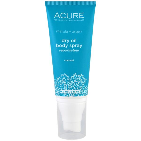 Acure Organics, Dry Oil Body Spray, Coconut, 3 fl oz (88.7 ml)