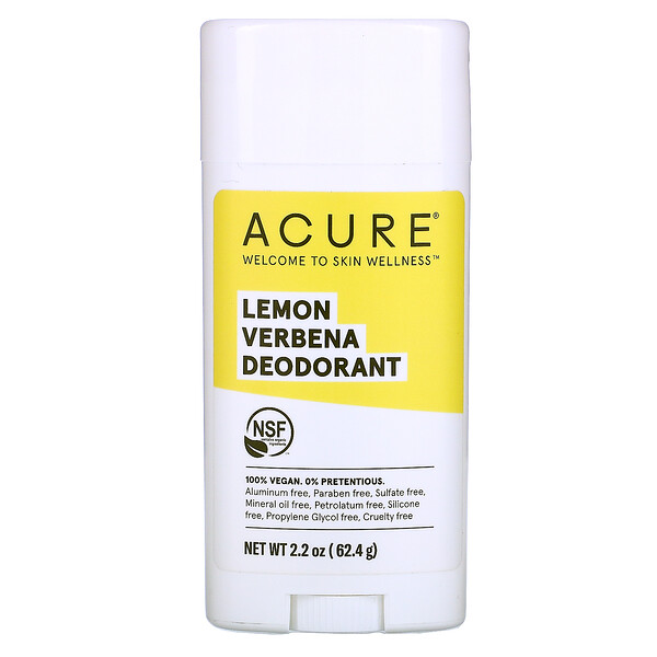 Acure‏, דאורדורנט, ורבנה לימון, 63.78 גרם, (2.25 אונקיות)