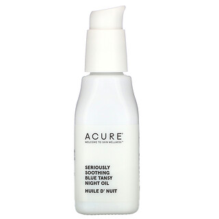 Acure, Seriously Soothing, Blaues Tansy Nachtöl, 1 fl oz (30 ml)