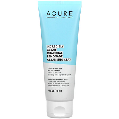 picture of Acure Incredibly Clear, Charcoal Lemonade Cleansing Clay