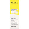 Acure, Brightening Vitamin C & Ferulic Acid Oil Free Serum, 1 fl oz (30 ml)