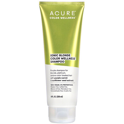 Acure Ionic Blonde Color Wellness Shampoo, 8 fl oz (236 ml)