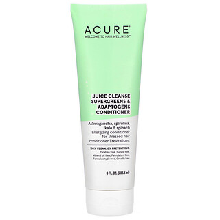 Acure, بلسم يحتوي على مواد مساعدة على التكيف وعصارة خضروات وأعشاب فائقة القيمة الغذائية لتنظيف الشعر، 8 أونصة سائلة (236.5 مل)