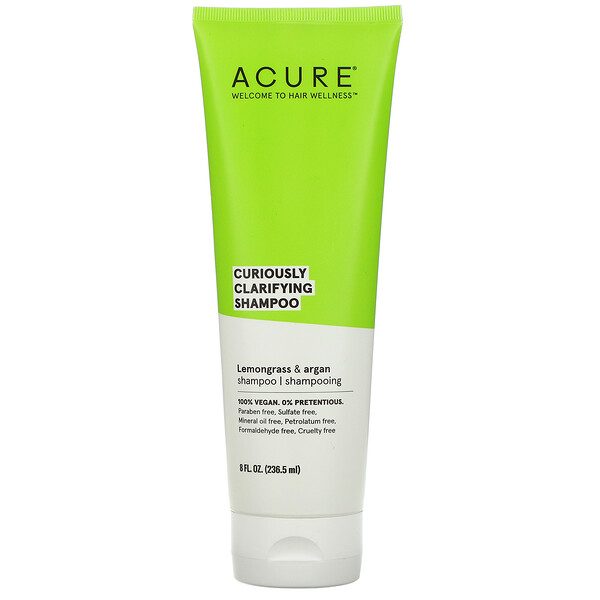 Acure‏, Curiously Clarifying Shampoo, Lemongrass & Argan, 8 fl oz (236.5 ml)