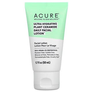Acure, Ultra Hydrating Plant Ceramide Daily Facial Lotion, ультраувлажняющий лосьон для лица с растительными керамидами для ежедневного ухода, 50 мл (1,7 жидк. унции)