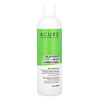 ACURE, Balsam Rejuvenate + Boost, Toate tipurile de păr, extract de mentă și quinoa, 12 fl oz (354 ml)