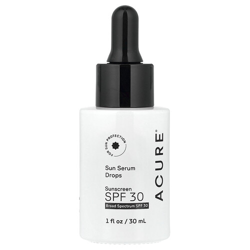Acure Sun Serum Drops Sunscreen, SPF 30, 1 fl oz (30 ml)