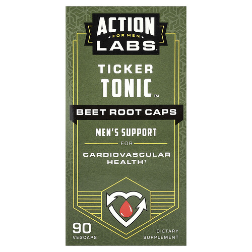 Action Labs For Men, Ticker Tonic™, Beet Root Caps, 90 VegCaps