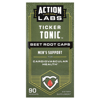 Action Labs, Pour hommes, Ticker Tonic™, Capsules de betterave, 90 VegCaps