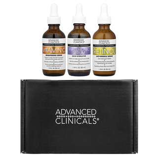 Advanced Clinicals, Serum Essentials Set, 3 Piece Set, 1.75 fl oz (52 ml) Each