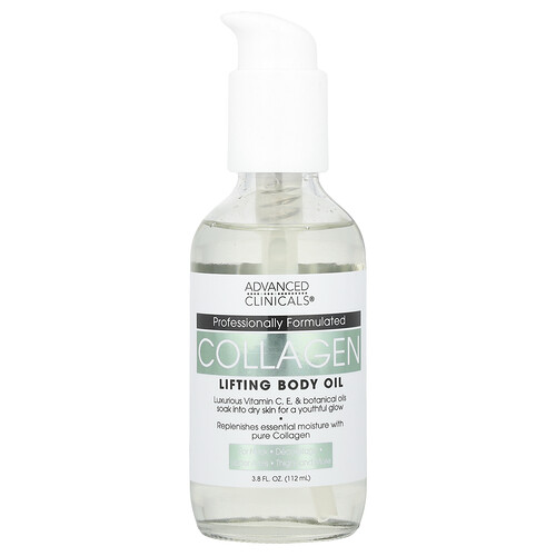 Advanced Clinicals Collagen, Lifting Body Oil, 3.8 fl oz (112 ml)