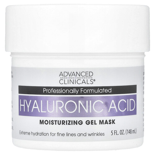 Advanced Clinicals, Hyaluronsäure, feuchtigkeitsspendende Gel-Schönheitsmaske, 148 ml (5 fl. oz.)