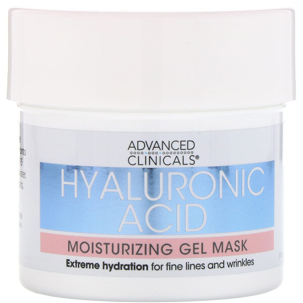 Advanced Clinicals, Hyaluronic Acid, Moisturizing Gel Mask, 5 fl oz