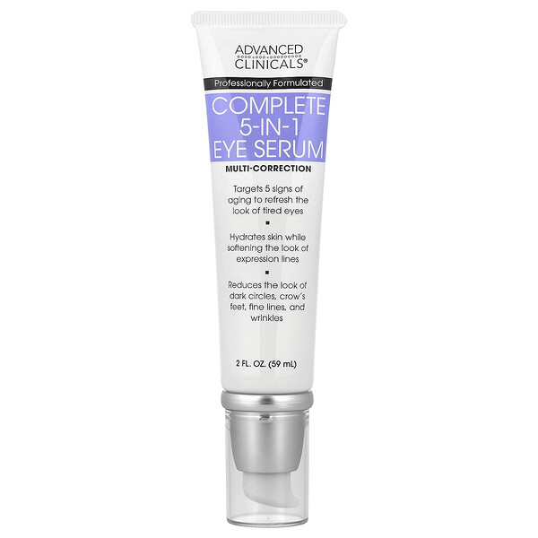 Advanced Clinicals Complete 5-In-1 Eye Serum, 2 fl oz (59 ml)