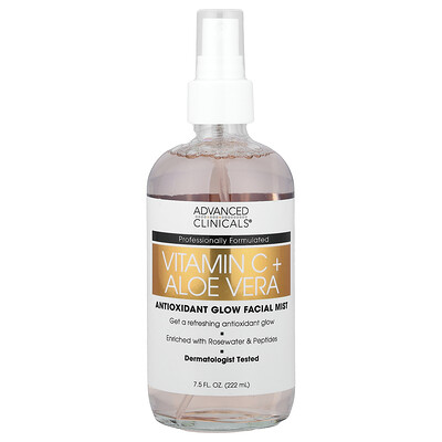 Advanced Clinicals, Vitamin C + Aloe Vera, Antioxidant Glow Facial Mist, 7.5 fl oz (222 ml)